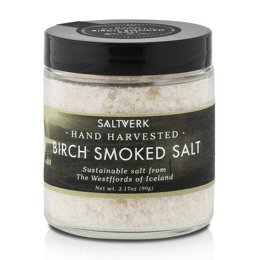 Rauchsalz Kennenlernset von Saltverk im Glas – Birken-Rauchsalz aus Island