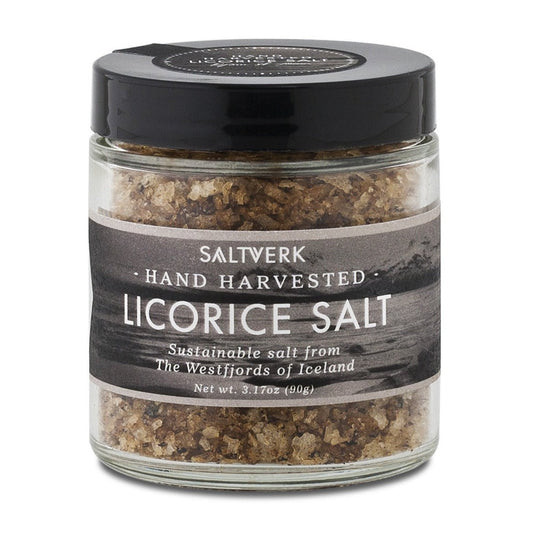 Lakritz-Salz Geschenkset von Saltverk im Glas – süss-salziges Meersalz aus Island